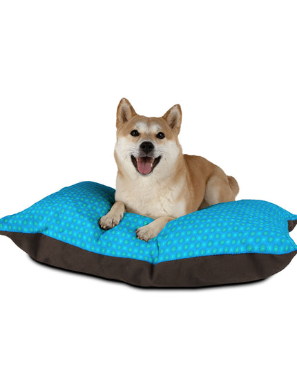 Light Blue Star-crossed Bodies Pet Bed, 40" × 30"