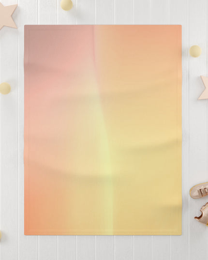 Hot Peach Fade Soft Fleece Baby Blanket, 30" x 40"