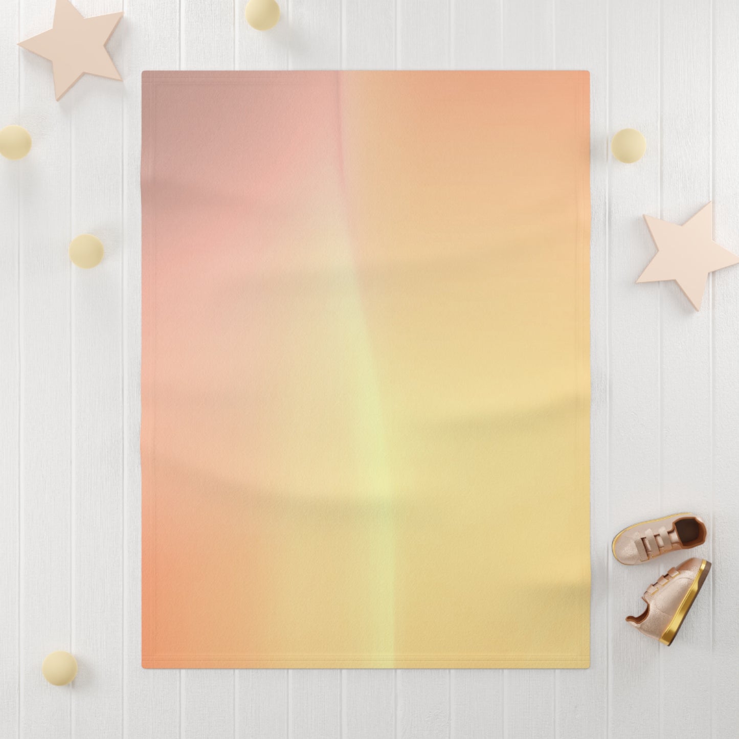 Hot Peach Fade Soft Fleece Baby Blanket, 30" x 40"