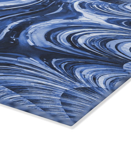 Uzi Spiral Deep Blue Pastel 8" x 11" Glass Cutting Board