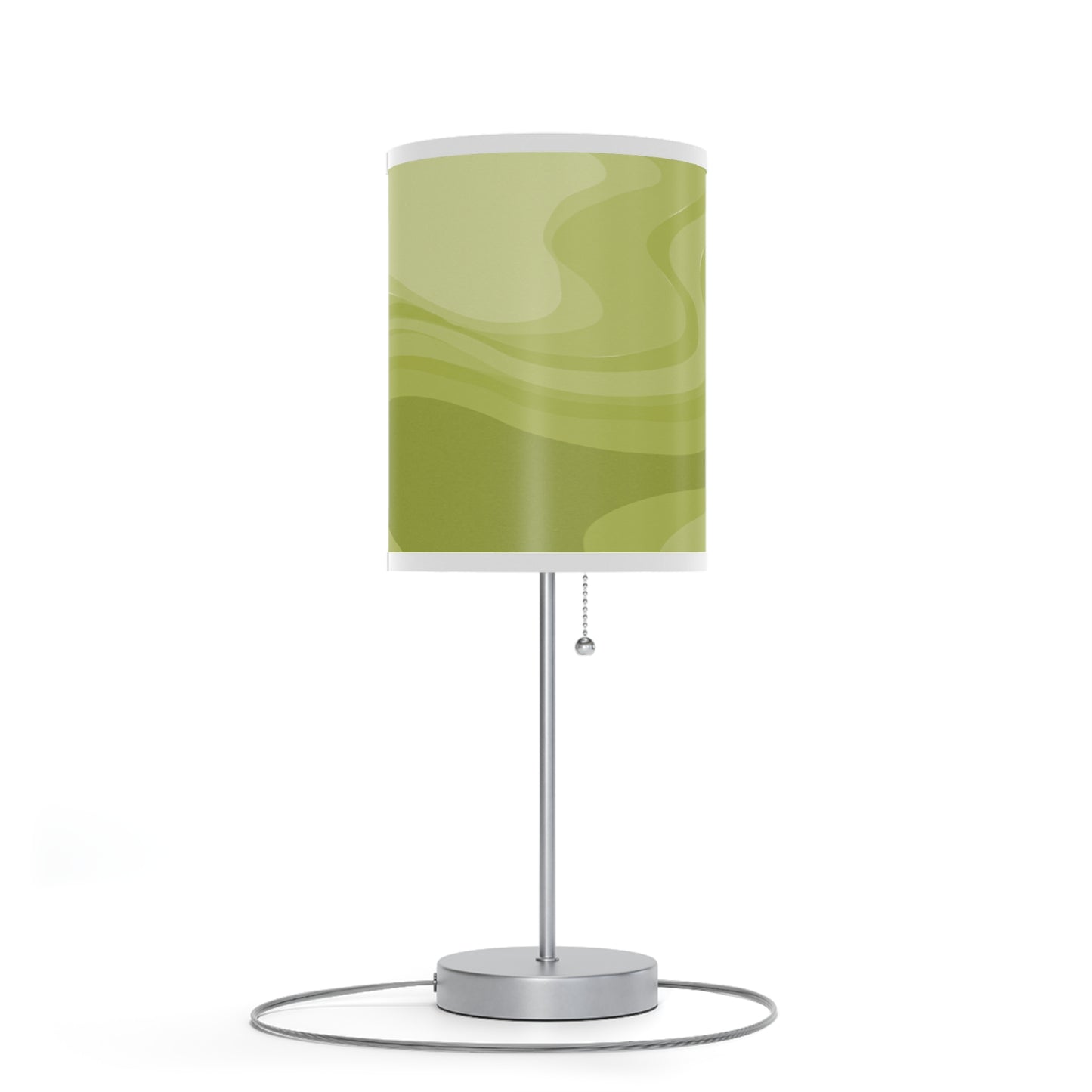 Lemon Wavey Table Lamp on a White or Silver Stand, US|CA plug