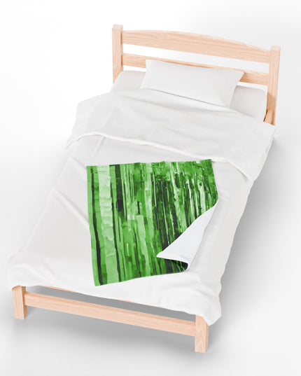 Striped Mint Pastel Velveteen Plush Blanket, 30" x 40"