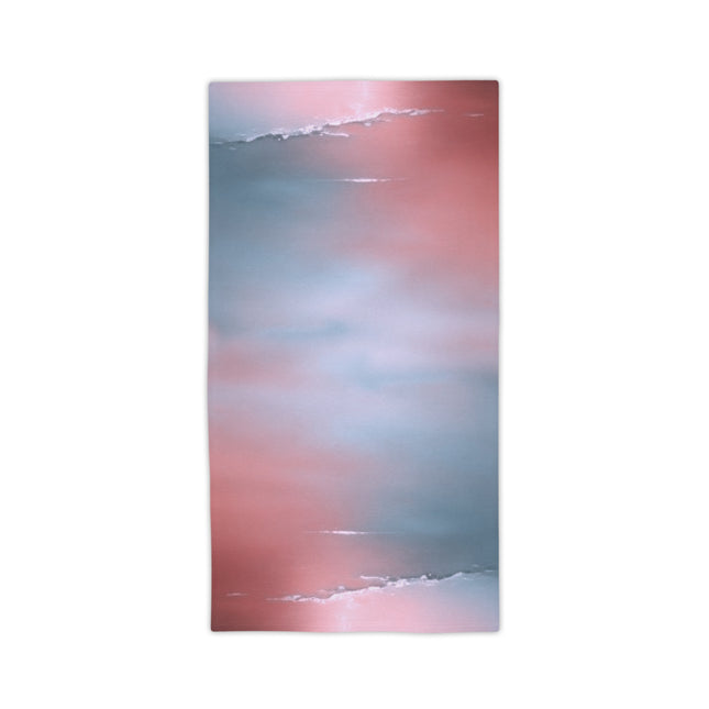 Gray Sea Pink Fog Beach Towel, 24" x 44"
