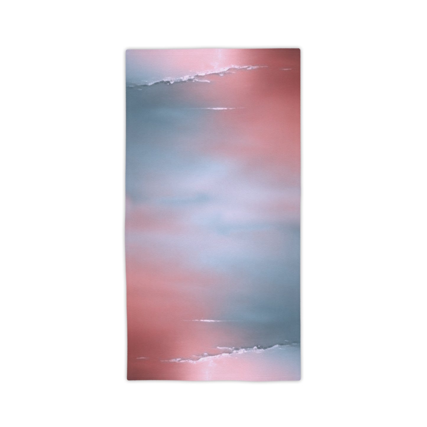 Gray Sea Pink Fog Beach Towel, 24" x 44"