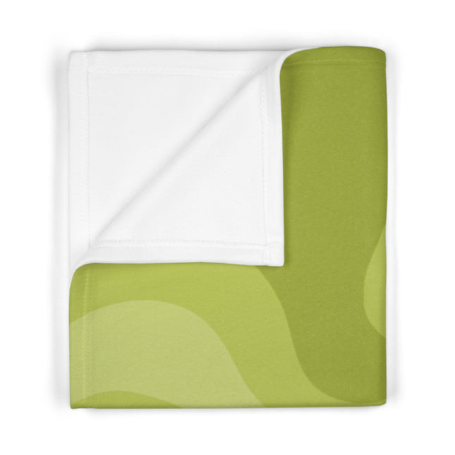 Lemon Wavey Soft Fleece Baby Blanket, 30" x 40"