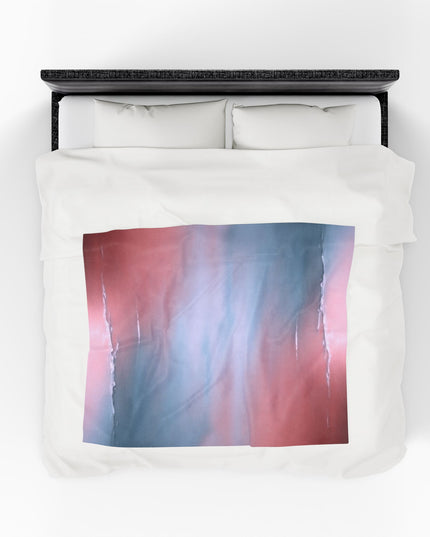 Gray Sea Pink Fog Velveteen Plush Blanket, 50" x 60"
