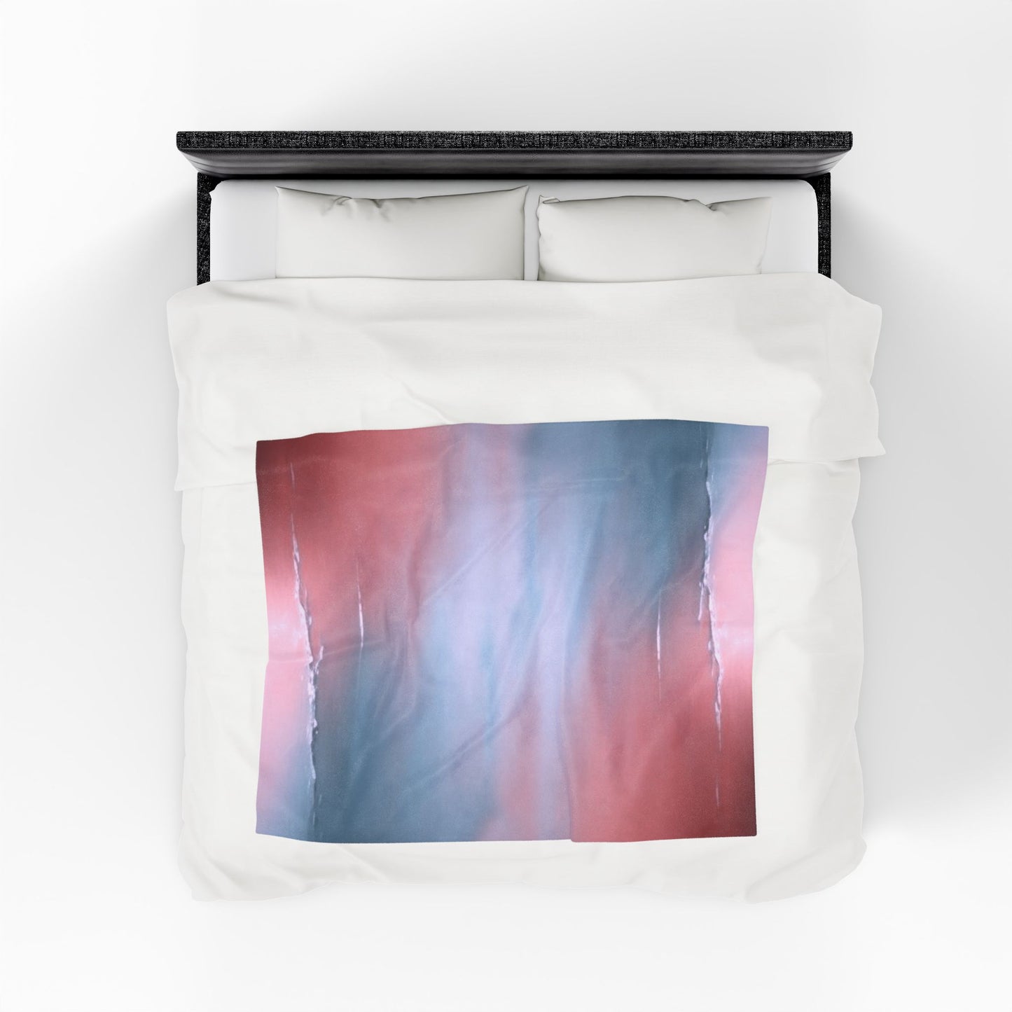 Gray Sea Pink Fog Velveteen Plush Blanket, 50" x 60"