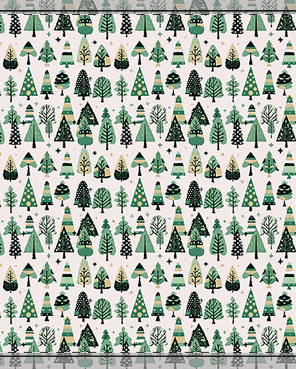 Mini Vintage Green Trees 22" x 22" Cotton Twill Napkin