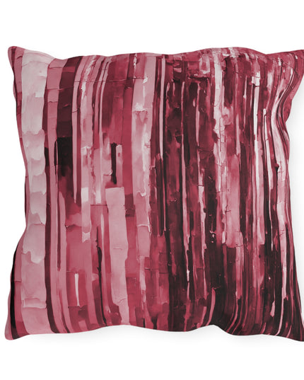 Striped Ruby 18" x 18" Outdoor Pillow