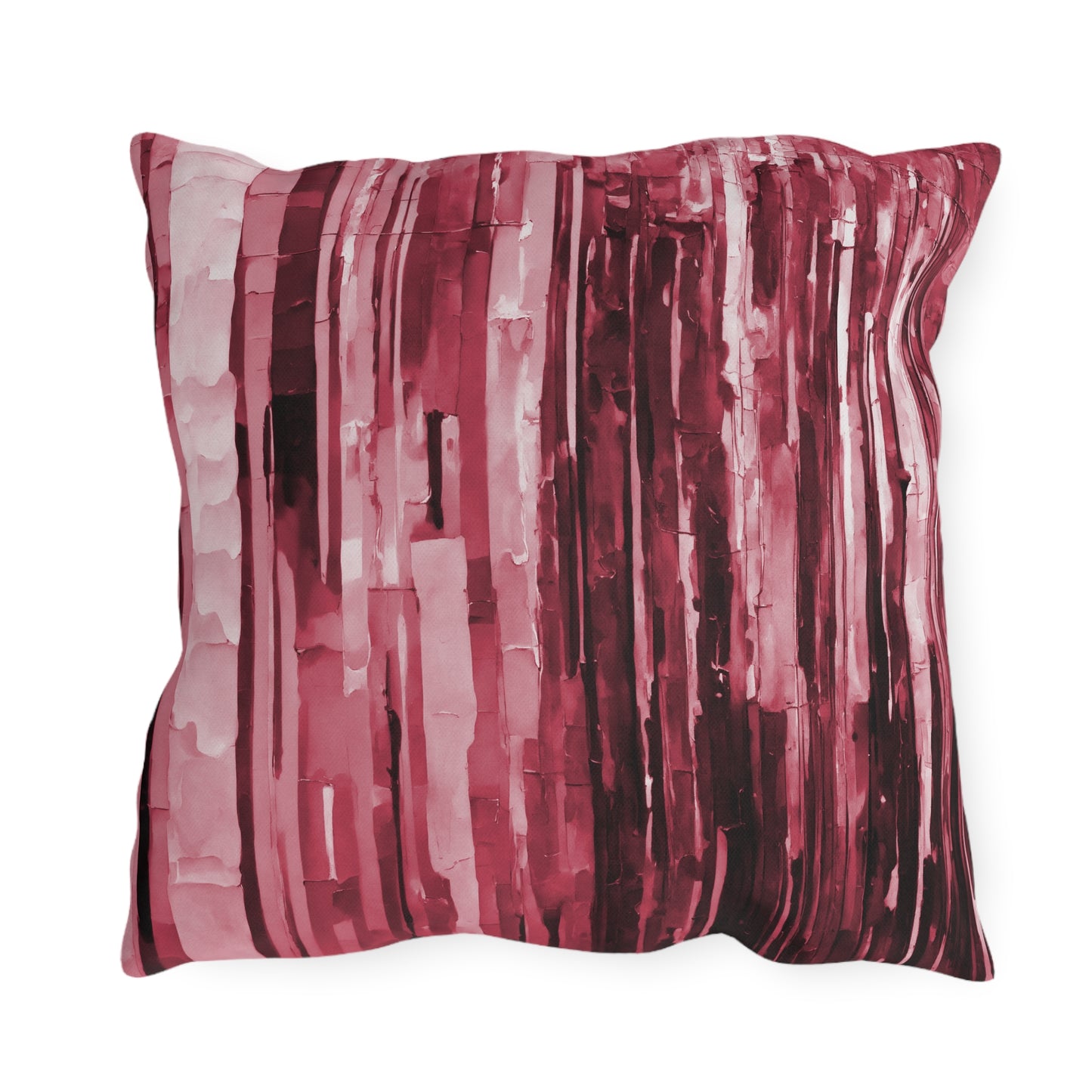 Striped Ruby 18" x 18" Outdoor Pillow