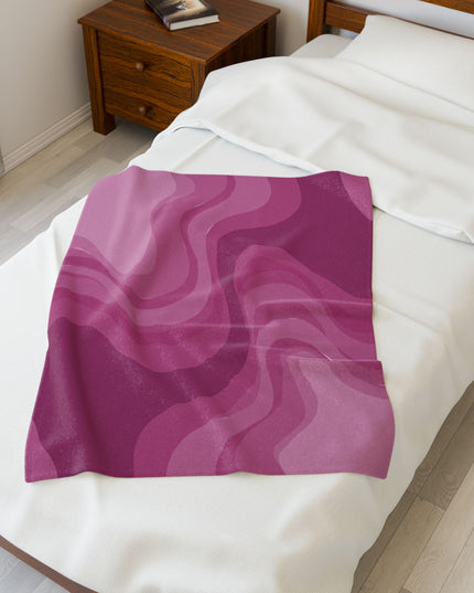 Pinky Mauve Wavey Velveteen Plush Blanket, 30" x 40"