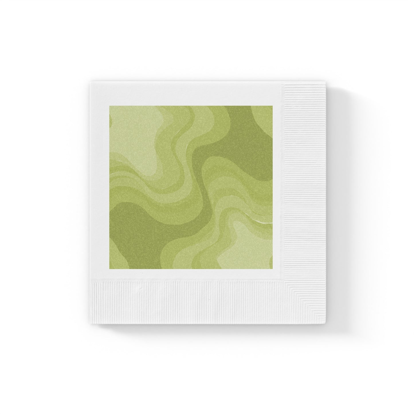 Lemon Wavey White Coined Napkins, 6.5" x 6.5"