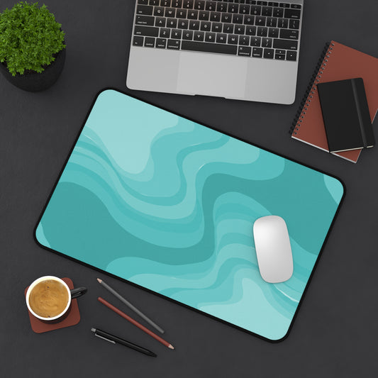 Tif Green Wavey 12" x 18" Desk Mat
