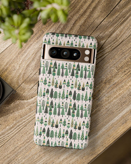 Mini Vintage Green Trees Google Pixel 8 Pro Tough Cases