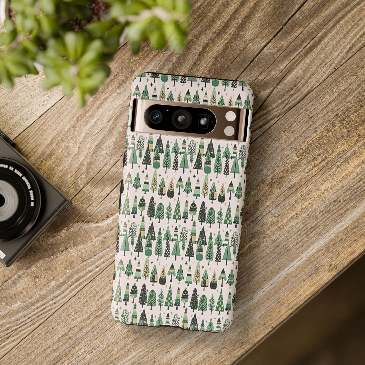 Mini Vintage Green Trees Google Pixel 8 Pro Tough Cases