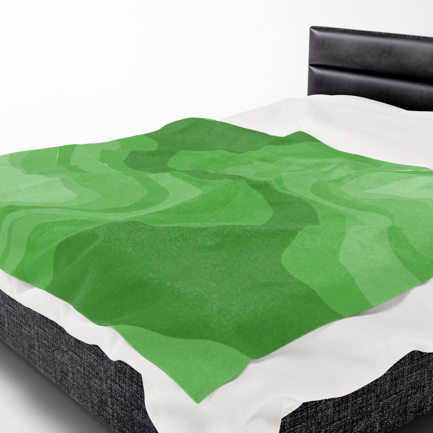 Greenie Meanie Wavey Velveteen Plush Blanket, 60" x 80"