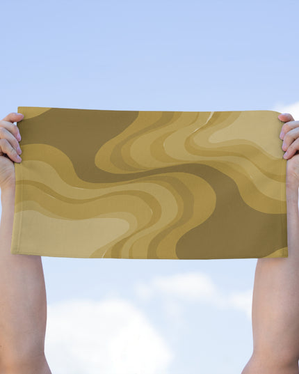 Brown Wavey Rally Towel, 11" x 18"