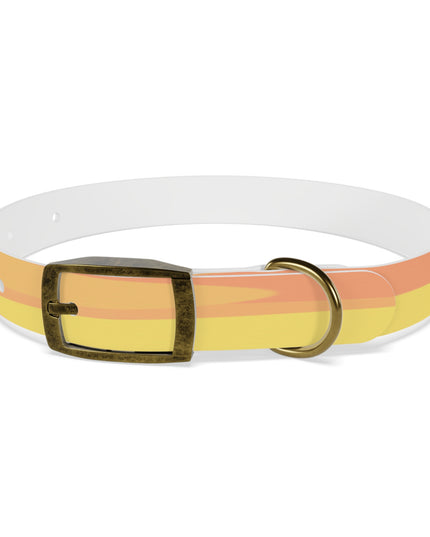 Pastel Bright Oranges Patches Small Dog Collar