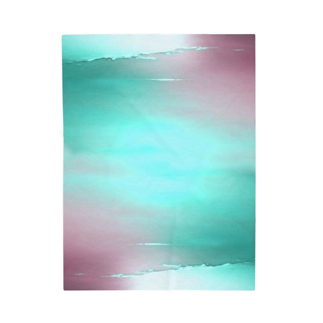 Green Sea Lavender Fog Velveteen Plush Blanket, 30" x 40"