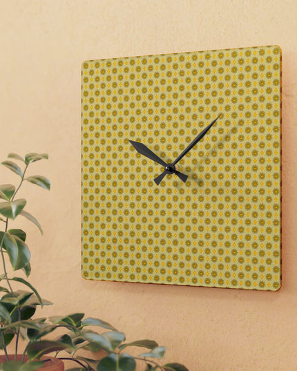 Lemongrass Star-crossed Bodies Acrylic Wall Clock, Round or Square, 10.75" x 10.75"