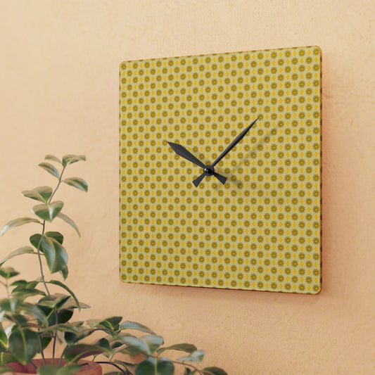 Lemongrass Star-crossed Bodies Acrylic Wall Clock, Round or Square, 10.75" x 10.75"