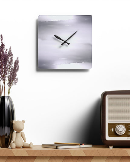 Sephia Sea Dark Fog Acrylic Wall Clock, Round or Square, 10.75" x 10.75"