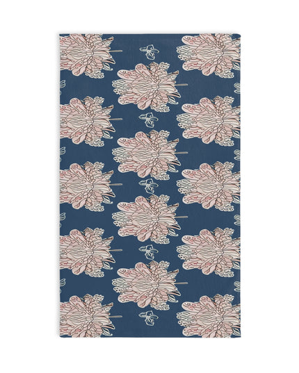Rose White Floral Butterflies Hand Towel, 16" x 28"