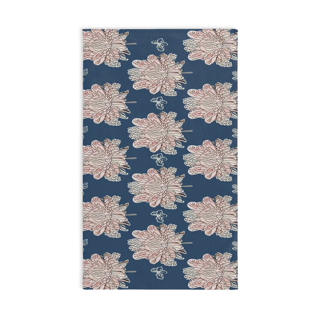 Rose White Floral Butterflies Hand Towel, 16" x 28"
