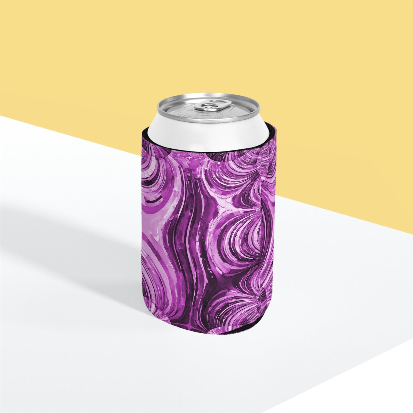 Uzi Spiral Powder Lavender 12 oz Can Cooler Sleeve