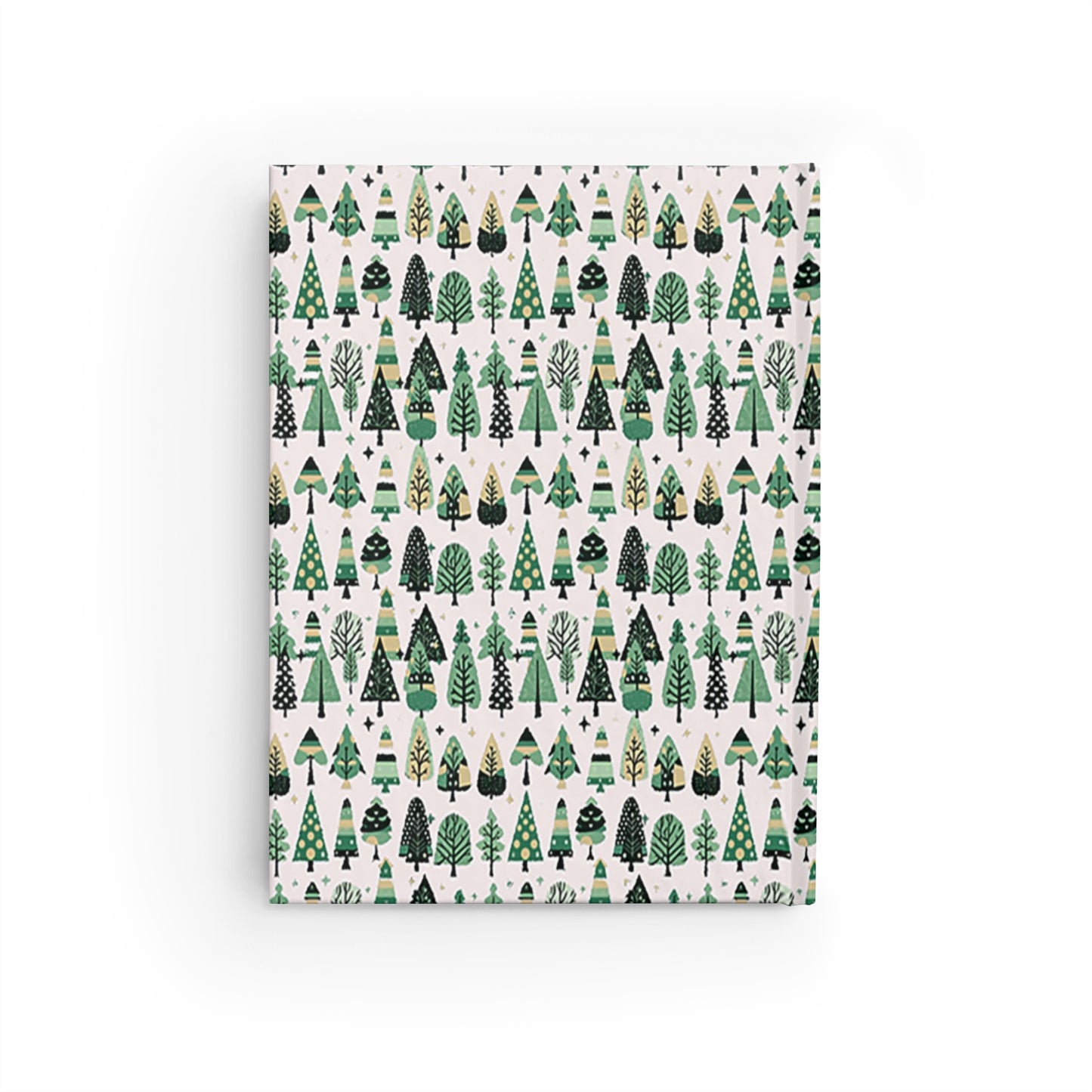 Mini Vintage Green Trees 5" x 7" Journal - 128 Ruled Line pages