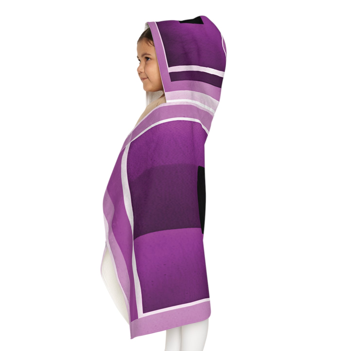 Magenta Shadow Youth Hooded Towel, 24" x 48"