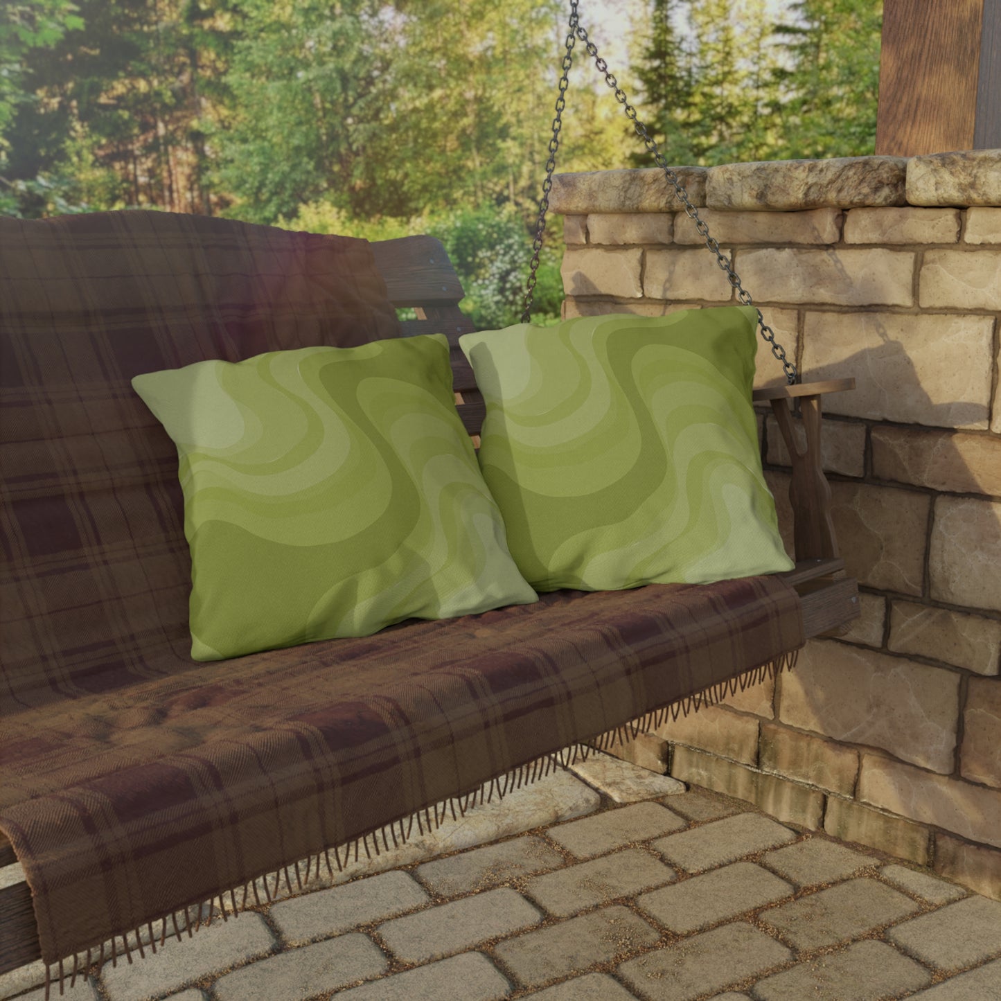 Lemon Wavey 20" x 20" Outdoor Pillow