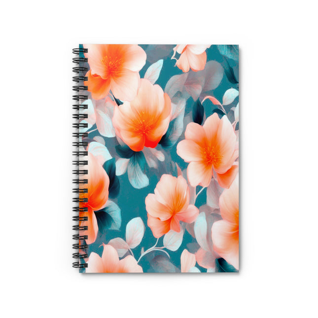 Orange Blossom Floral Bunch Spiral Notebook - Ruled Line, 6" x 8", 118 pages