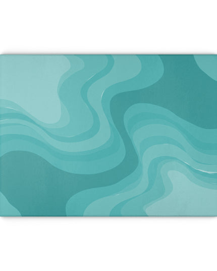 Tif Green Wavey Glass Cutting Board, 11" x 15"