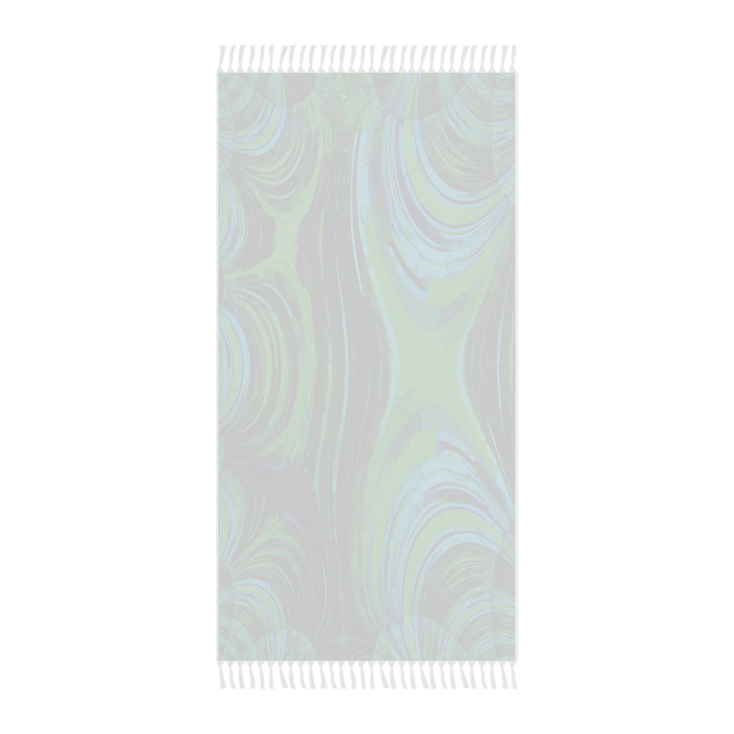 Uzi Spiral Blue Green 38" × 81" Boho Beach Cloth