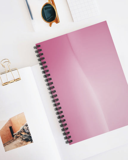Pink Blush Fade Wavey Spiral Notebook - Ruled Line, 6" x 8", 118 pages