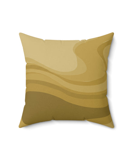 Brown Wavey 16" x 16" Faux Suede Square Pillow