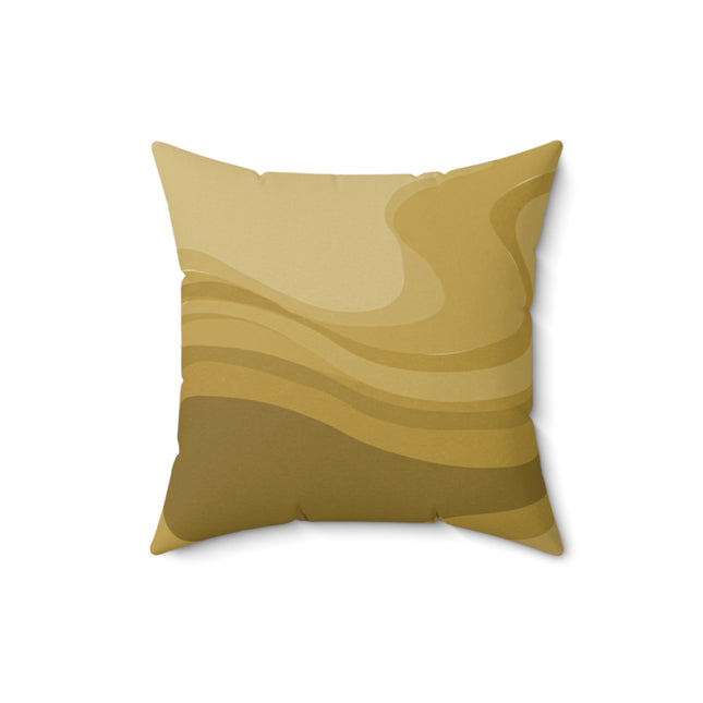Brown Wavey 16" x 16" Faux Suede Square Pillow