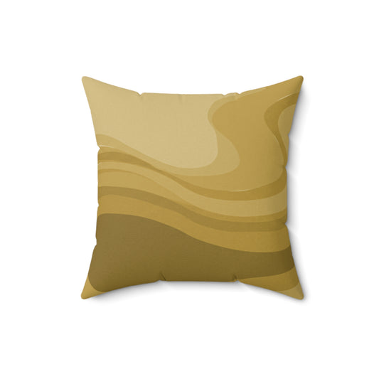 Brown Wavey 16" x 16" Faux Suede Square Pillow