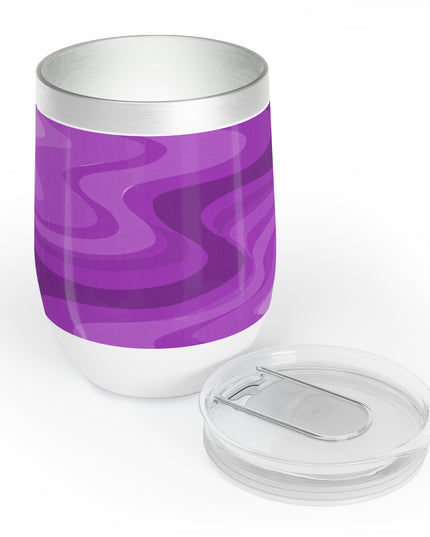 Wavey Purple Wavey 12 oz Chill Wine Tumbler
