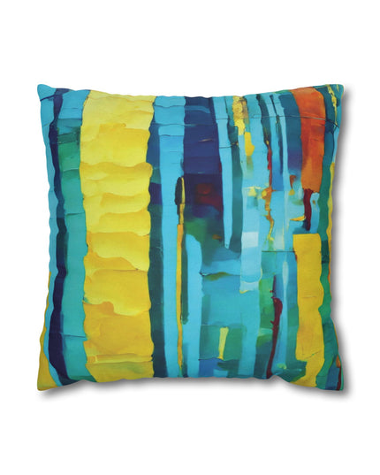 Striped Alpha Spun Polyester Square Pillowcase, 14" x 14"