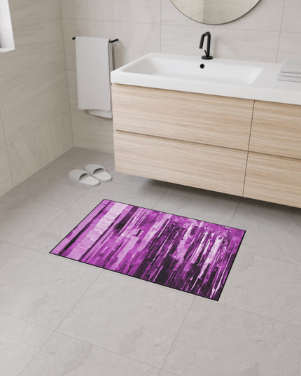 Striped Powder Lavender 24" x 36" Heavy Duty Floor Mat