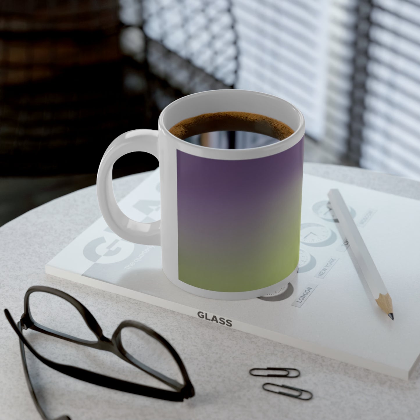Purple Fade 20 oz White Glossy Jumbo Mug