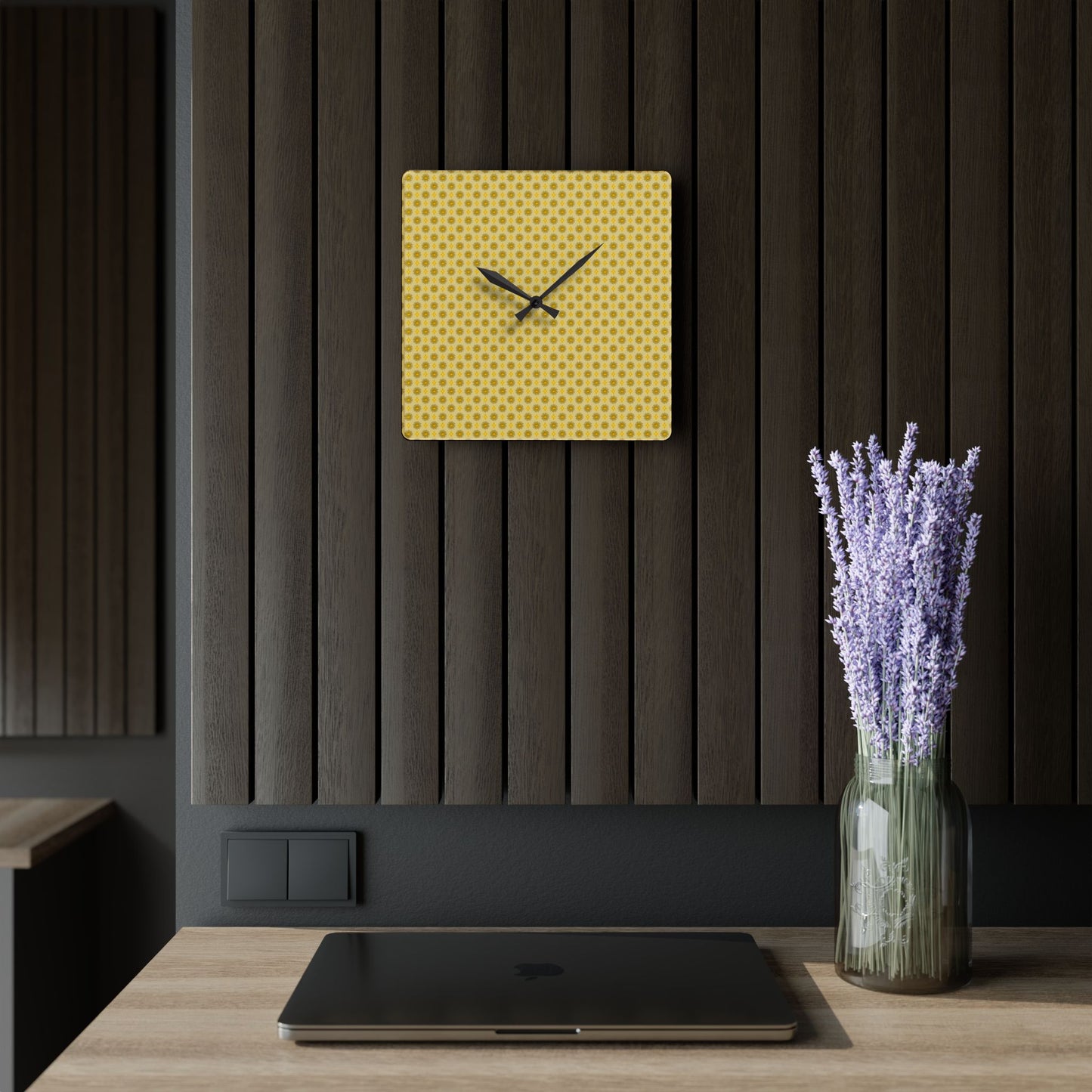Lemongrass Star-crossed Bodies Acrylic Wall Clock, Round or Square, 10.75" x 10.75"