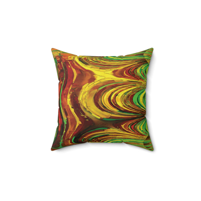 Uzi Spiral Beta 14" x 14" Faux Suede Square Pillow