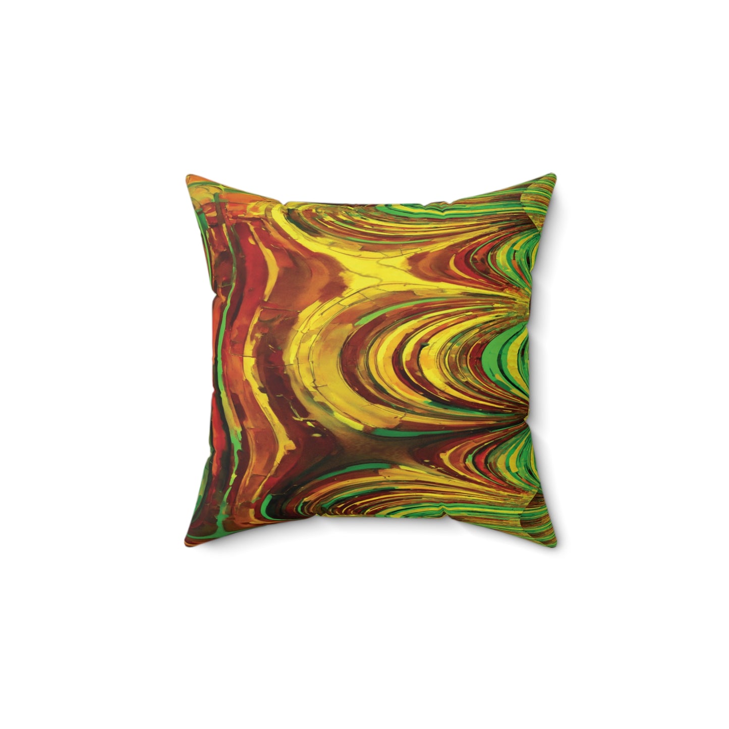 Uzi Spiral Beta 14" x 14" Faux Suede Square Pillow