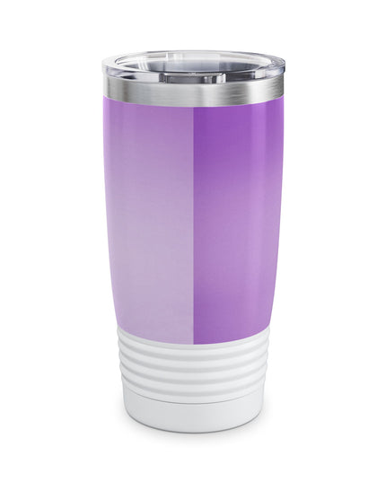 Soft Lavender Fade Ringneck Tumbler, 20oz in white