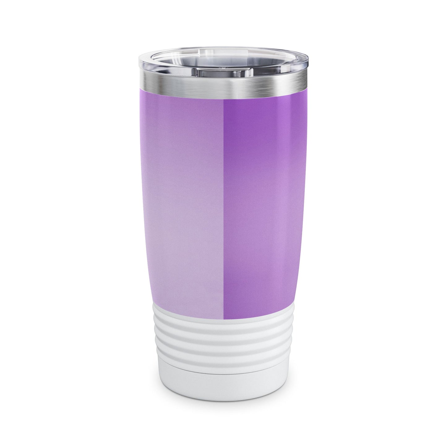 Soft Lavender Fade Ringneck Tumbler, 20oz in white, steel and black