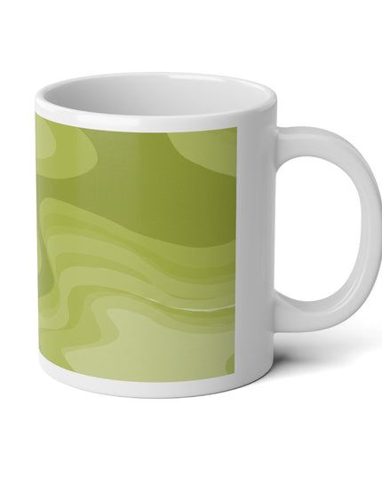 Lemon Wavey 20 oz White Glossy Jumbo Mug