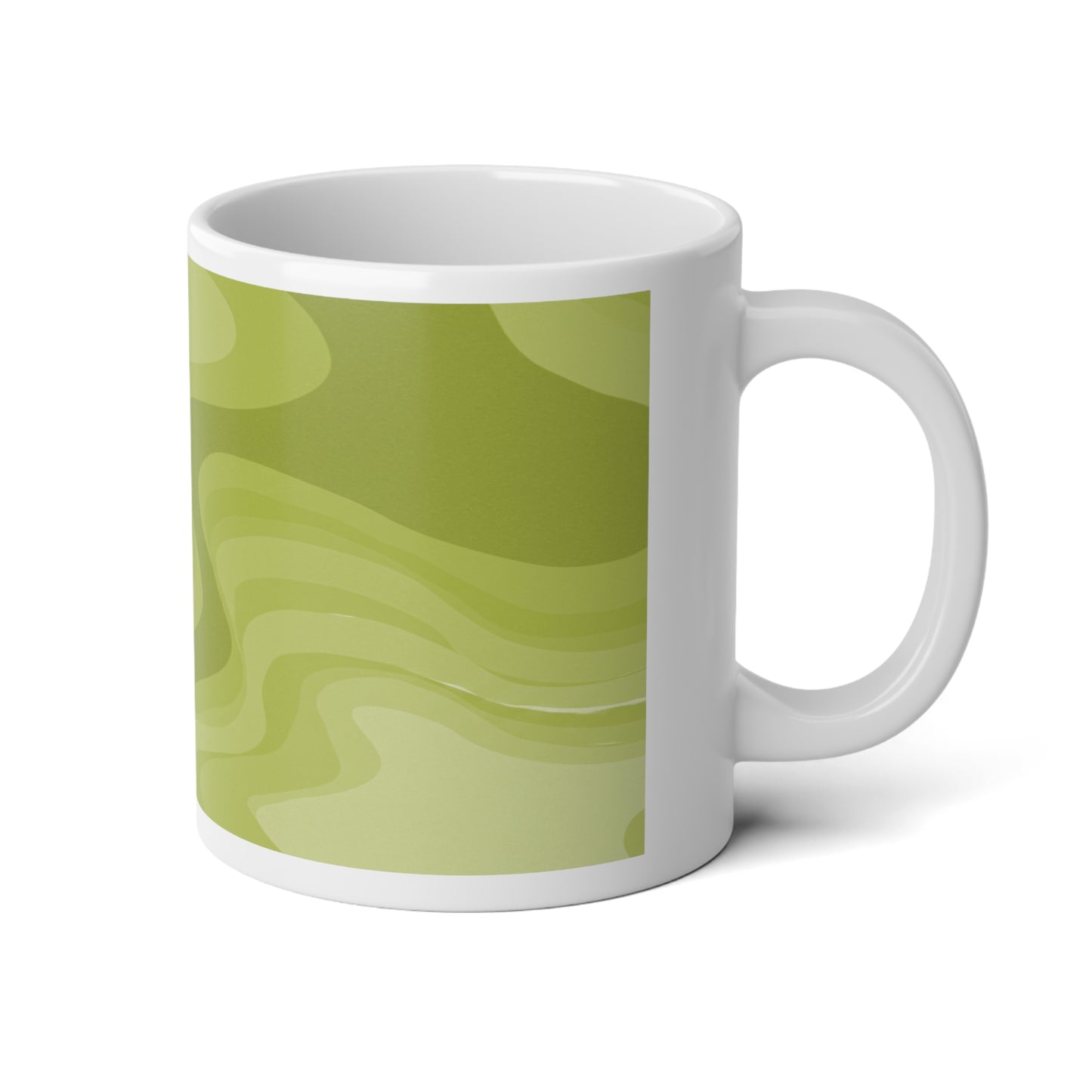 Lemon Wavey 20 oz White Glossy Jumbo Mug